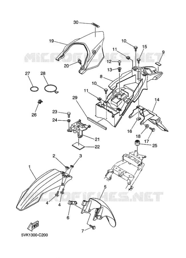 SPATBORD Yamaha MOTO 660 2010 XTR  XT660R