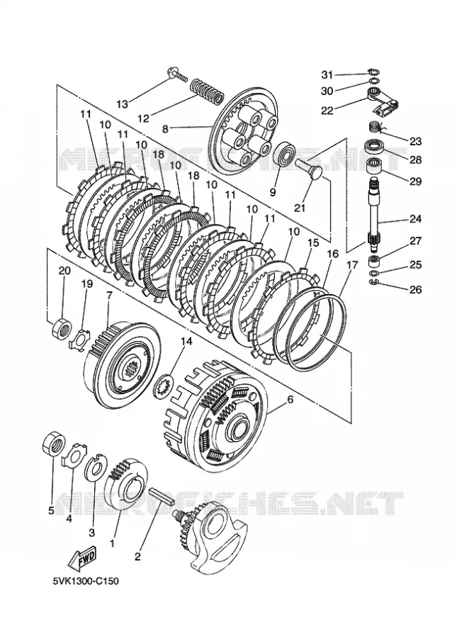 STARTMOTOR KOPPELINGS Yamaha MOTO 660 2010 XTR  XT660R