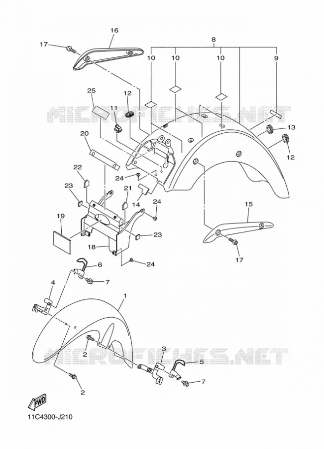 SPATBORD Yamaha MOTO 1300 2010 MIDNIGHT STAR  XVS1300A