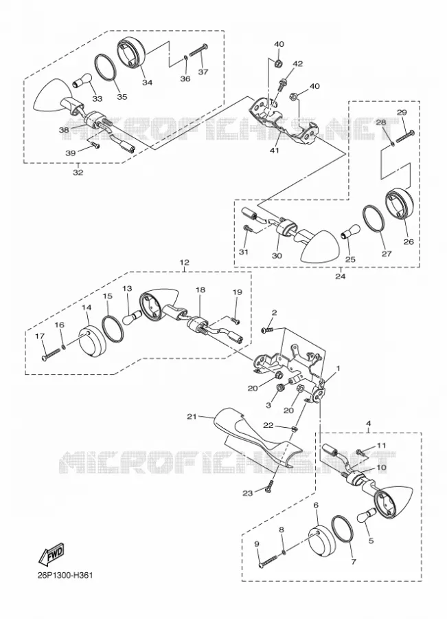 KNIPPERLICHT Yamaha MOTO 950 2010 XVS MIDNIGHT STAR  XVS950A