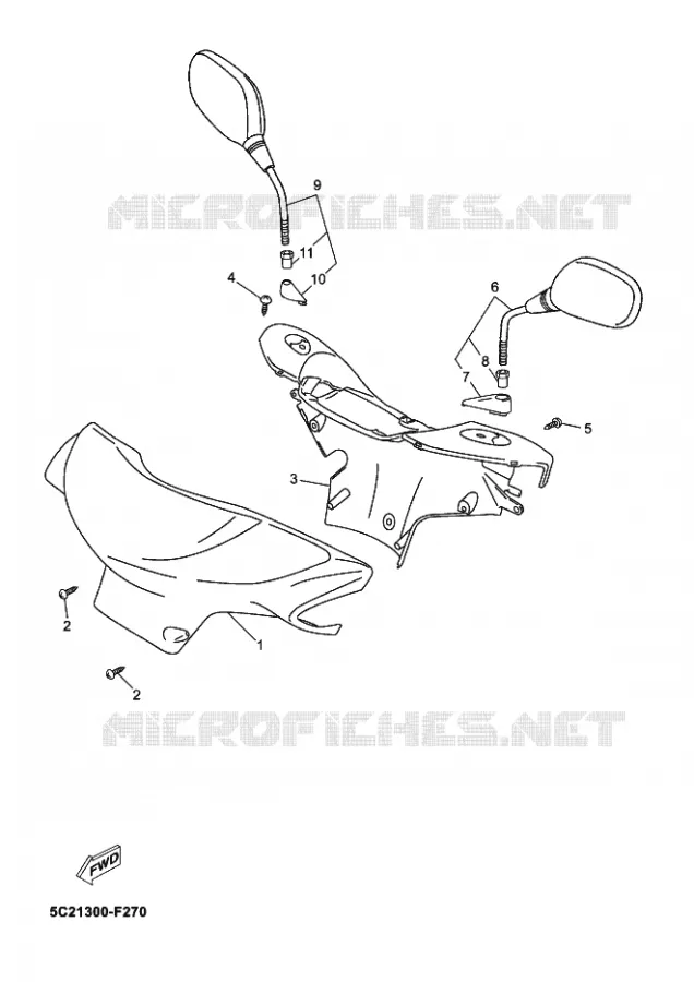 KAP 1 Yamaha SCOOTER 50 2010 OVETTO  YN50 OVETTO
