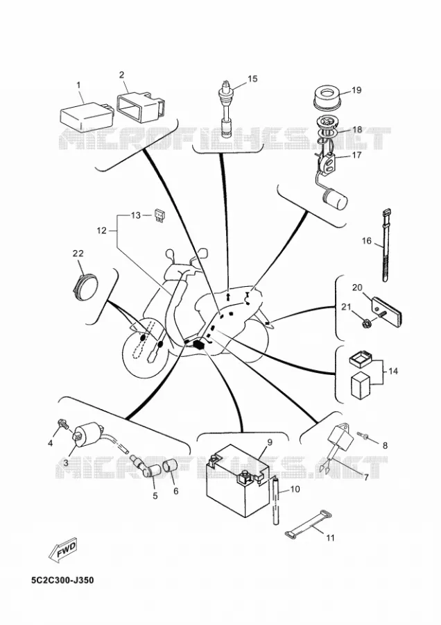 ELECTRISCH 2 Yamaha SCOOTER 50 2010 NEOS  YN50 NEO'S