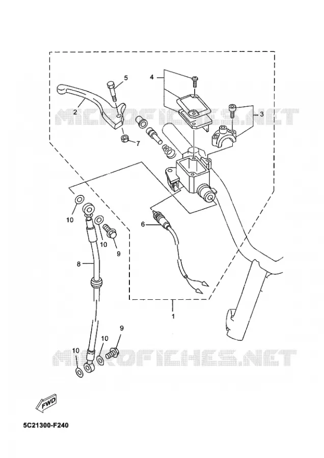 REMPOMP VOOR Yamaha SCOOTER 50 2010 NEOS  YN50 NEO'S