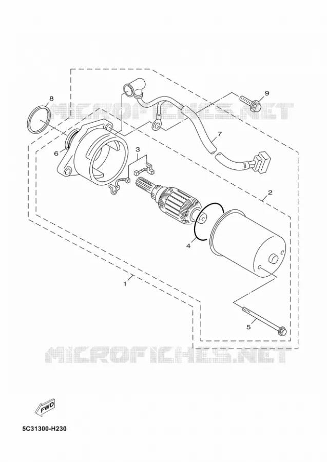STARTMOTOR Yamaha SCOOTER 50 2010 NEOS 4T  YN50F NEO'S 50 4ST