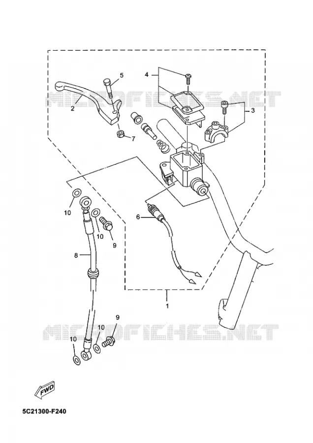 REMPOMP VOOR Yamaha SCOOTER 50 2010 NEOS 4T  YN50F NEO'S 50 4ST