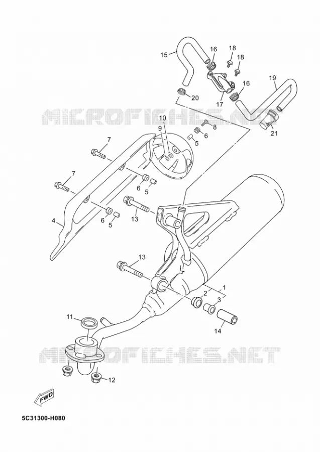 UITLAAT Yamaha SCOOTER 50 2010 NEOS 4T  YN50F NEO'S 50 4ST