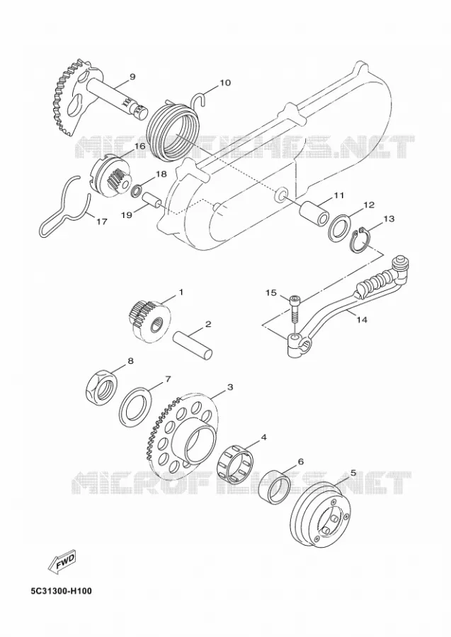 STARTMOTOR Yamaha SCOOTER 50 2010 OVETTO 4T  YN50F OVETTO 50 4ST