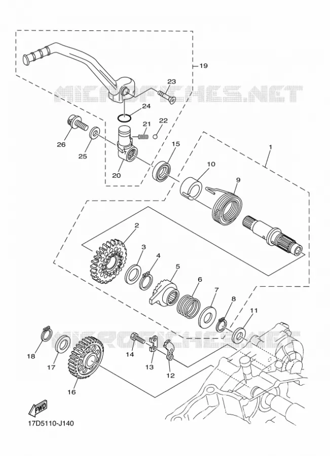 STARTMOTOR Yamaha MOTO 250 2010 YZF  YZ250F