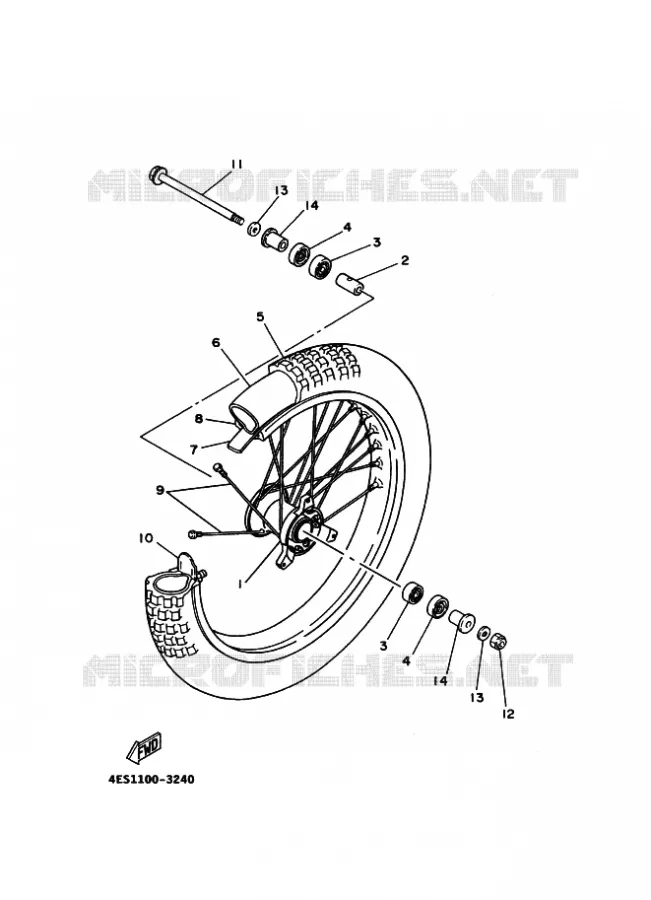 VOORWIEL Yamaha MOTO 85 2010 YZ  YZ85