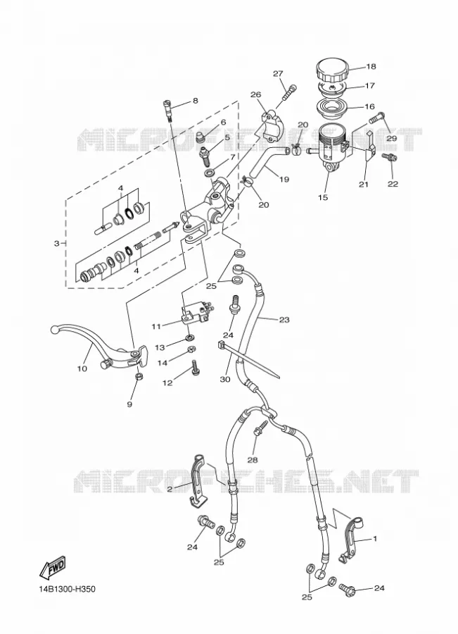 REMPOMP VOOR Yamaha MOTO 1000 2010 R1  YZF-R1