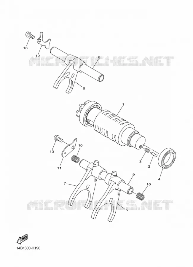 SCHAKELWALS Yamaha MOTO 1000 2010 R1  YZF-R1 R1