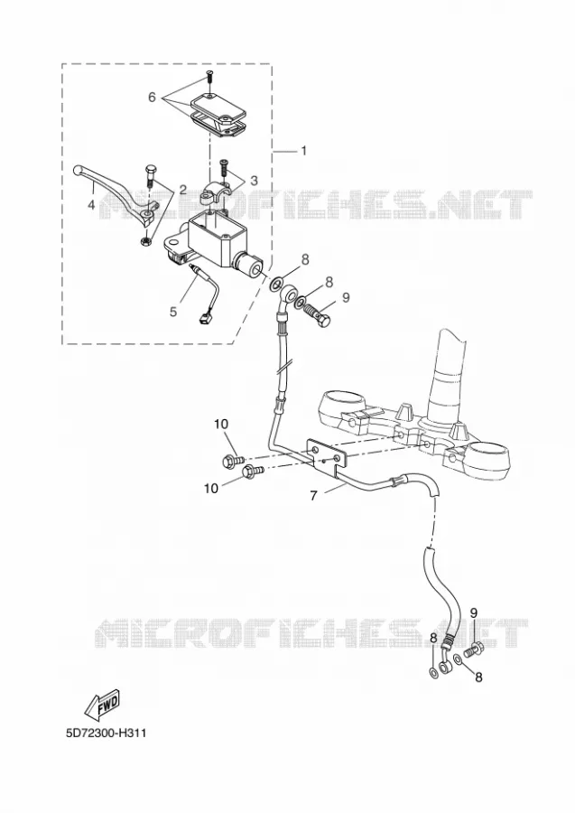 REMPOMP VOOR Yamaha MOTO 125 2010 YZF-R125  YZF-R125