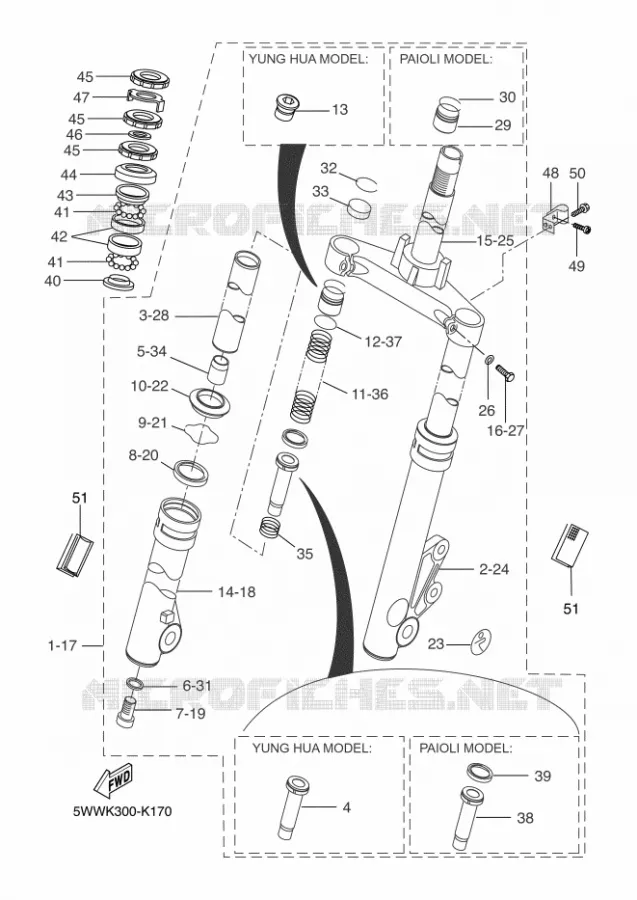 VOORVORK Yamaha SCOOTER 50 2011 BOOSTER  CW50