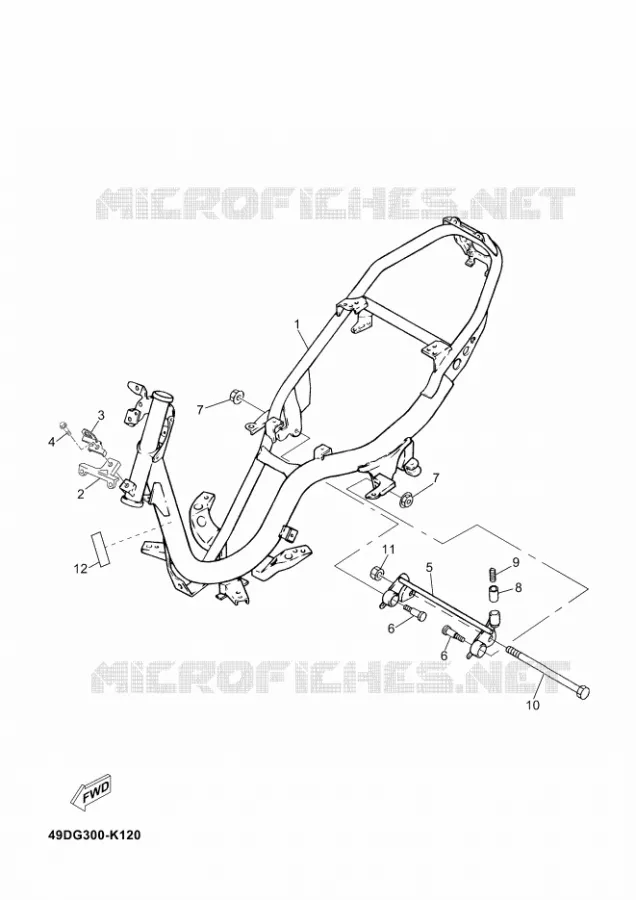 FRAME Yamaha SCOOTER 50 2011 JOG R  CS50 JOG R