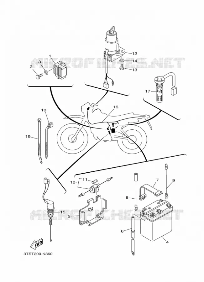ELECTRISCH 1 Yamaha MOTO 175 2011 DT  DT175
