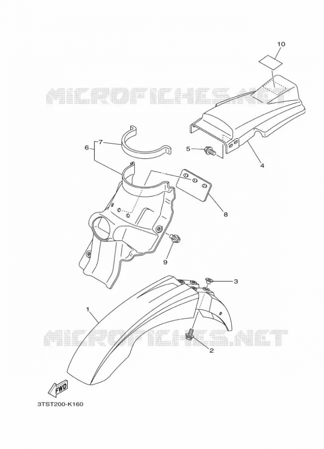 SPATBORD Yamaha MOTO 175 2011 DT  DT175