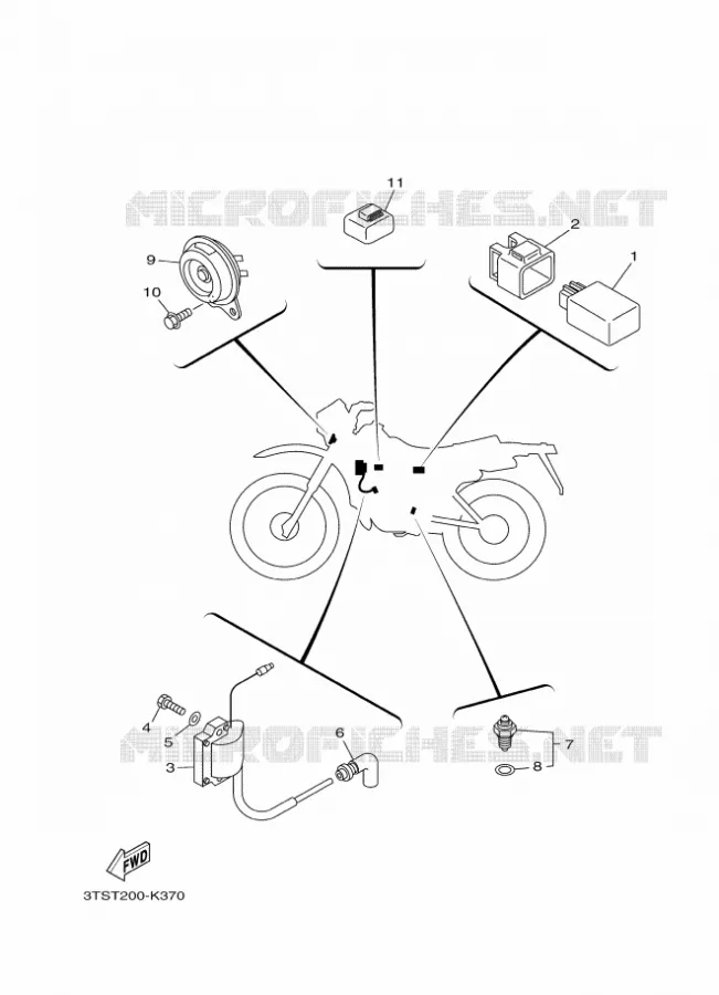 ELECTRISCH 2 Yamaha MOTO 175 2011 DT  DT175