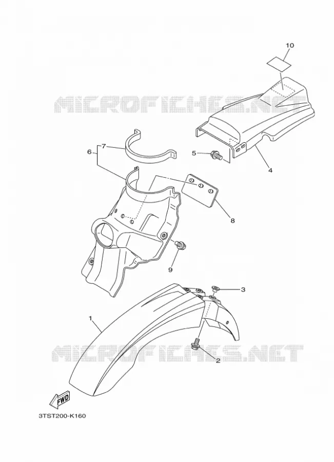 SPATBORD Yamaha MOTO 175 2011 DT  DT175