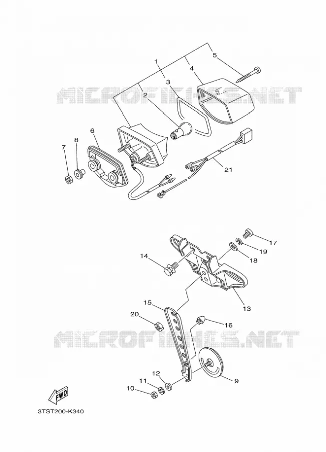 ACHTERLICHT Yamaha MOTO 175 2011 DT  DT175