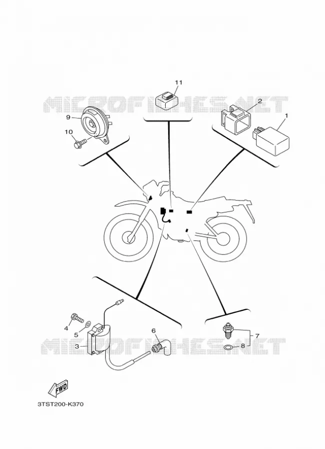 ELECTRISCH 2 Yamaha MOTO 175 2011 DT  DT175