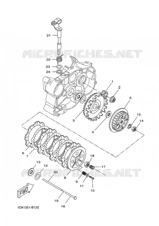 STARTMOTOR KOPPELINGS Yamaha MOTO 50 2011 DTR  DT50R X-LIMIT ENDURO