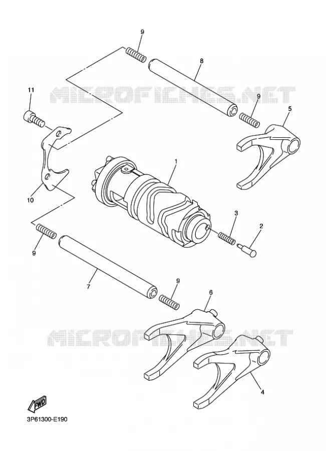 SCHAKELWALS Yamaha MOTO 1300 2011 FJR ABS  FJR1300A
