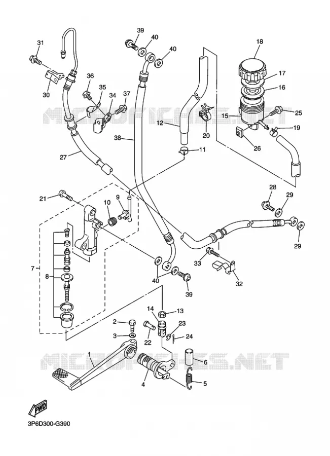 REMPOMP ACHTER Yamaha MOTO 1300 2011 FJR ABS  FJR1300A