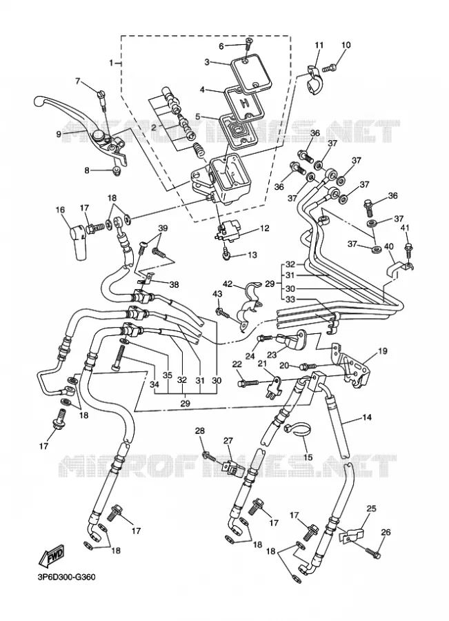 REMPOMP VOOR Yamaha MOTO 1300 2011 FJR ABS  FJR1300A