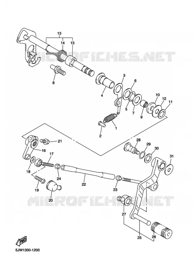 SCHAKEL STANG / PEDAAL Yamaha MOTO 1300 2011 FJR ABS  FJR1300A