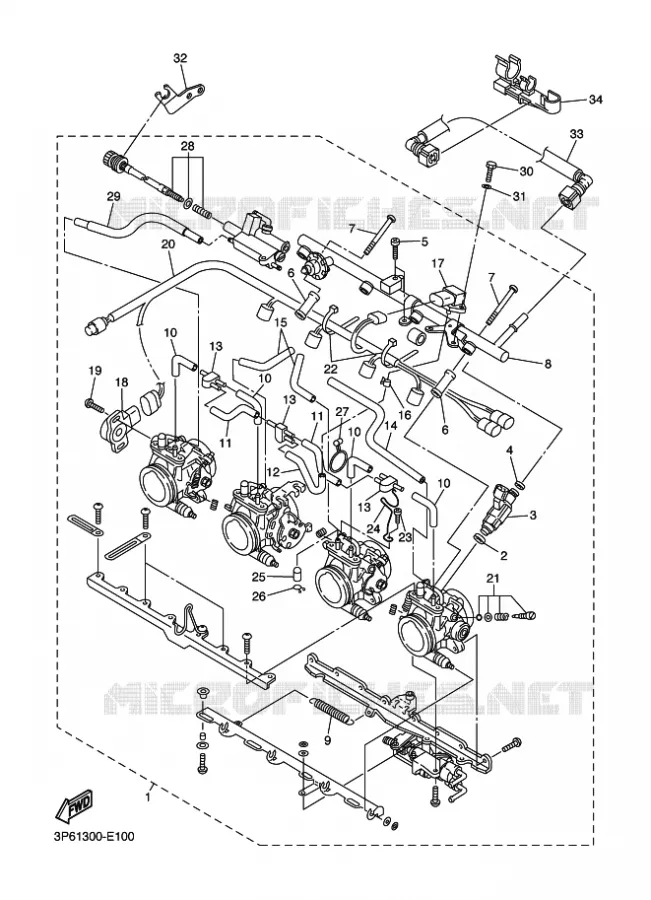 INLAAT 2 Yamaha MOTO 1300 2011 FJR AS ABS  FJR1300AS