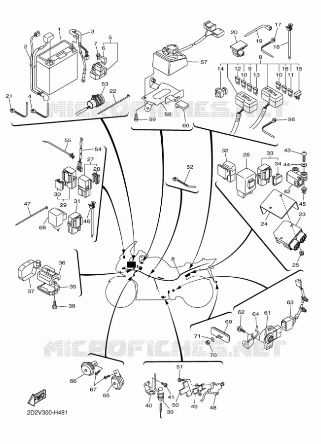 ELECTRISCH 2 Yamaha MOTO 1300 2011 FJR AS ABS  FJR1300AS
