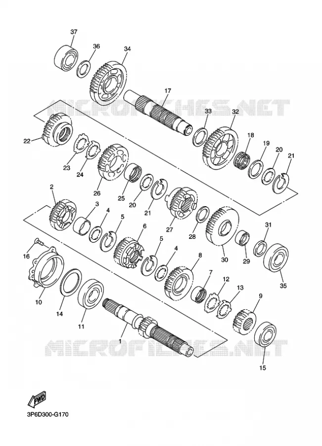 TRANSMISSIE Yamaha MOTO 1300 2011 FJR AS ABS  FJR1300AS