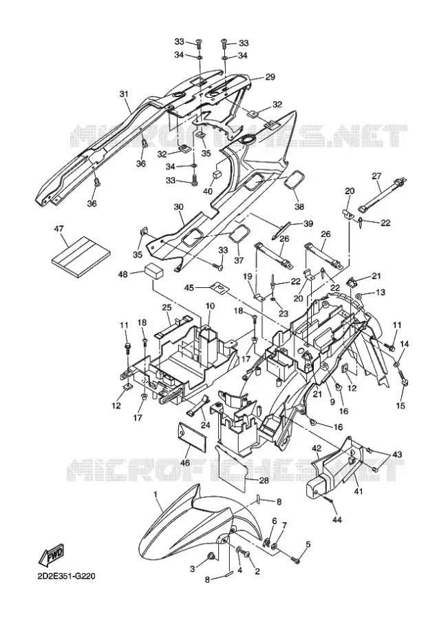 SPATBORD Yamaha MOTO 1300 2011 FJR AS ABS  FJR1300AS