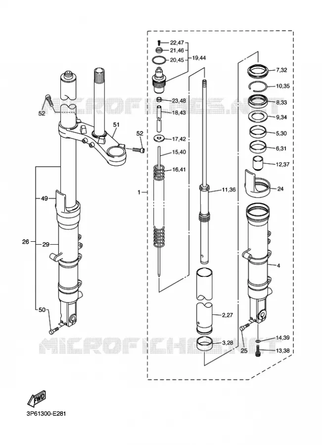 VOORVORK Yamaha MOTO 1300 2011 FJR AS ABS  FJR1300AS