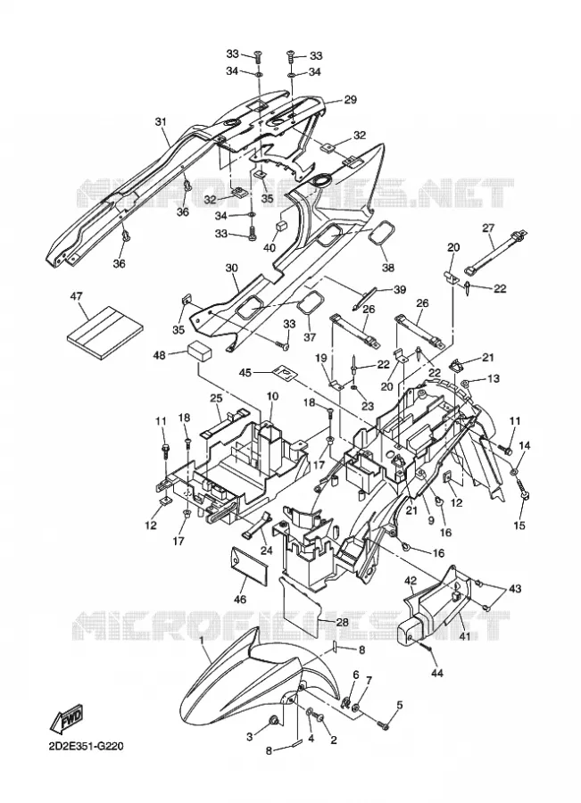 SPATBORD Yamaha MOTO 1300 2011 FJR AS ABS  FJR1300AS