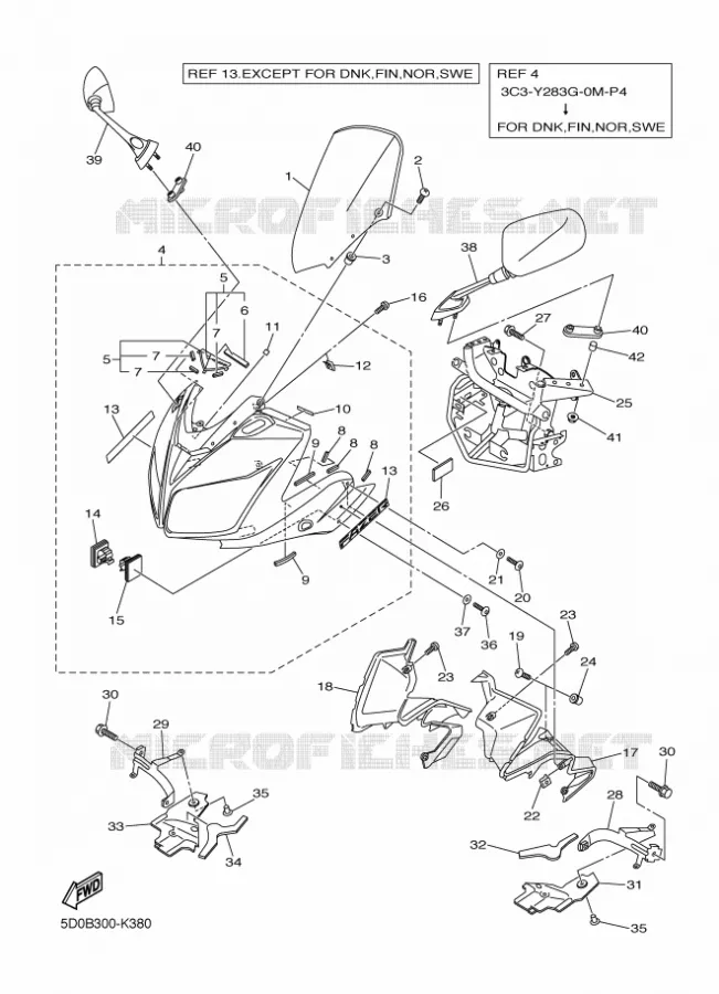 KAP 1 Yamaha MOTO 1000 2011 FAZER ABS  FZ1-SA FAZER