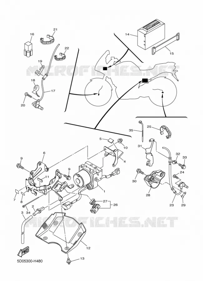 ELECTRISCH 3 Yamaha MOTO 1000 2011 FAZER ABS  FZ1-SA
