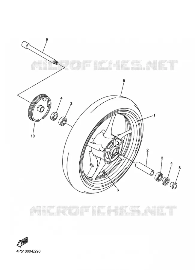 VOORWIEL Yamaha MOTO 1000 2011 FAZER ABS  FZ1-SA