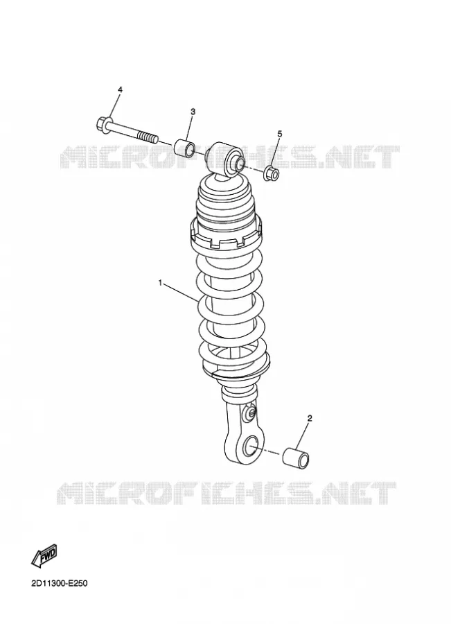 ACHTER SCHOKBREKER Yamaha MOTO 1000 2011 FAZER ABS  FZ1-SA