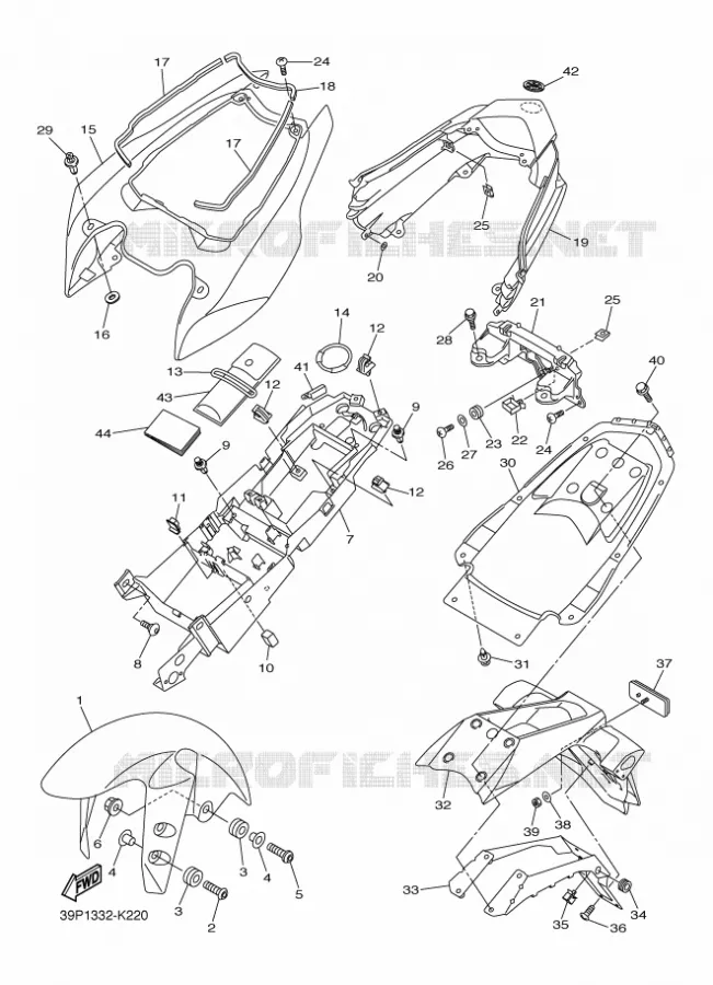 SPATBORD Yamaha MOTO 800 2011 FZ8  FZ8-N