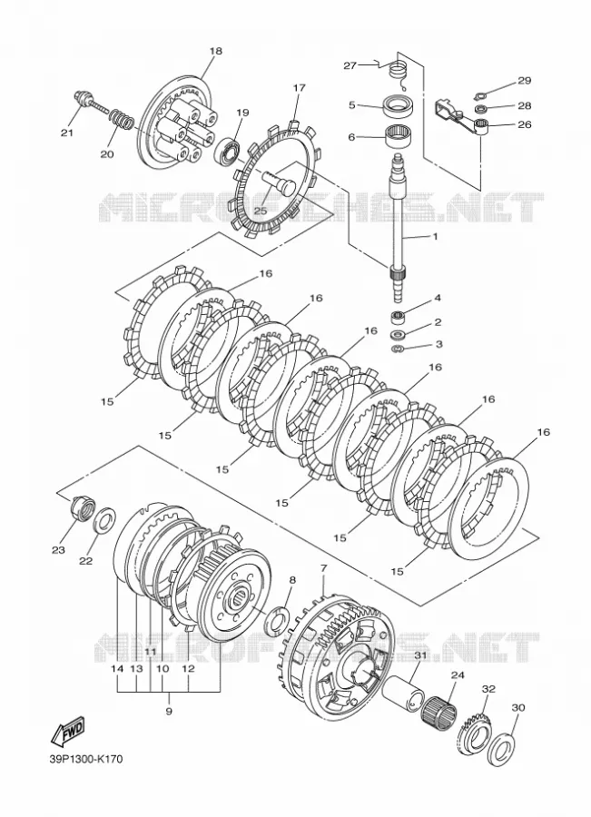 STARTMOTOR KOPPELINGS Yamaha MOTO 800 2011 FZ8  FZ8-N