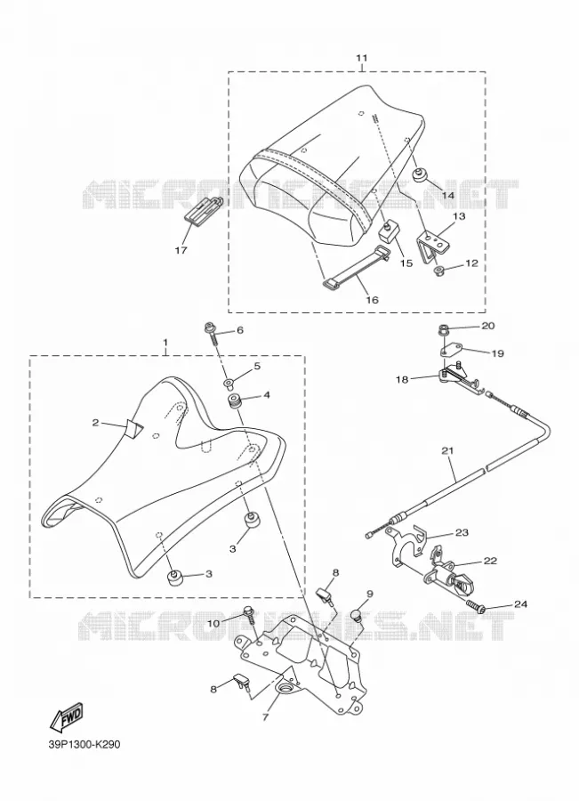 SELLE Yamaha MOTO 800 2011 FZ8  FZ8-N