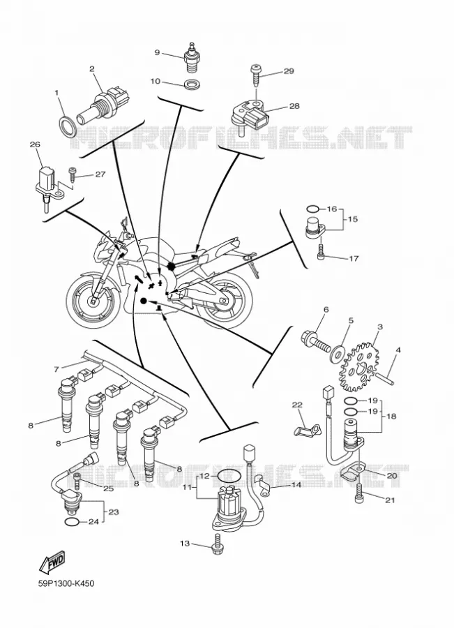 ELECTRISCH 1 Yamaha MOTO 800 2011 FZ8 ABS  FZ8-NA