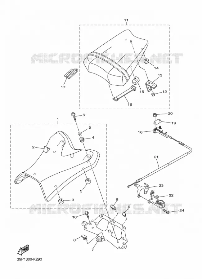 SELLE Yamaha MOTO 800 2011 FZ8 ABS  FZ8-NA