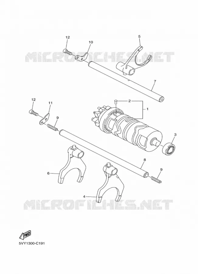 SCHAKELWALS Yamaha MOTO 800 2011 FZ8 ABS  FZ8-NA