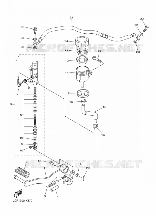REMPOMP ACHTER Yamaha MOTO 800 2011 FAZER  FZ8-S FAZER -