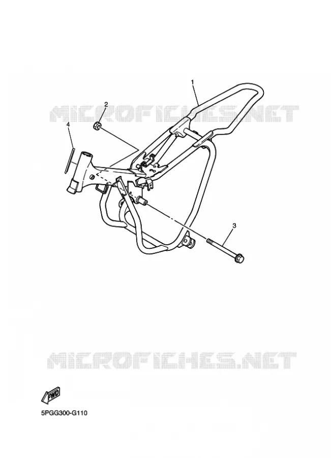 FRAME Yamaha MOTO 50 2011 PW  PW50