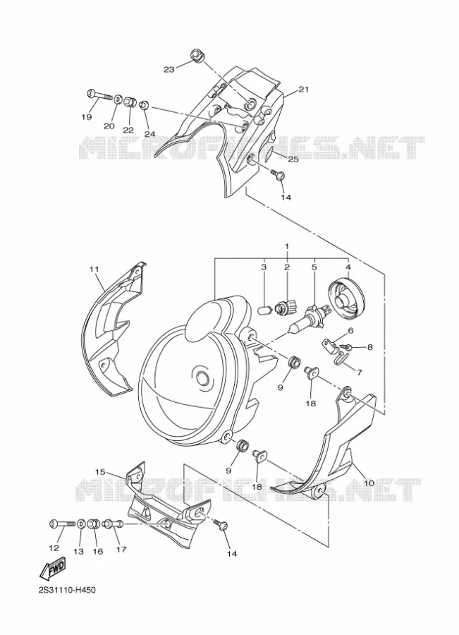 KOPLAMP Yamaha MOTO 1700 2011 VMAX  VMX17