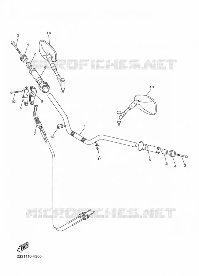 STUUR / KABEL Yamaha MOTO 1700 2011 VMAX  VMX17