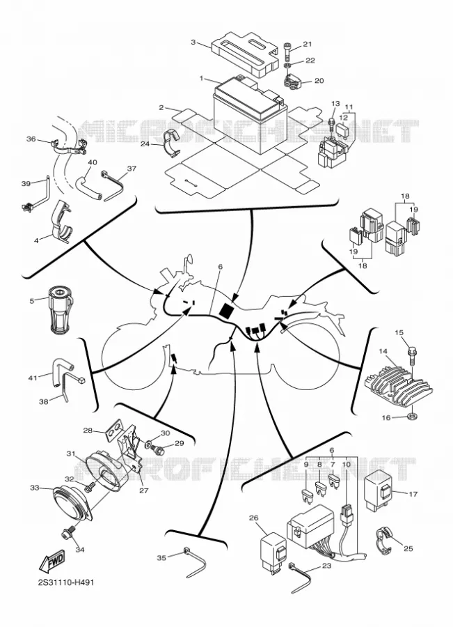 ELECTRISCH 2 Yamaha MOTO 1700 2011 VMAX  VMX17